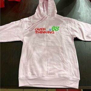 Anti Social Social club Pink Hoodie with Graphic Print